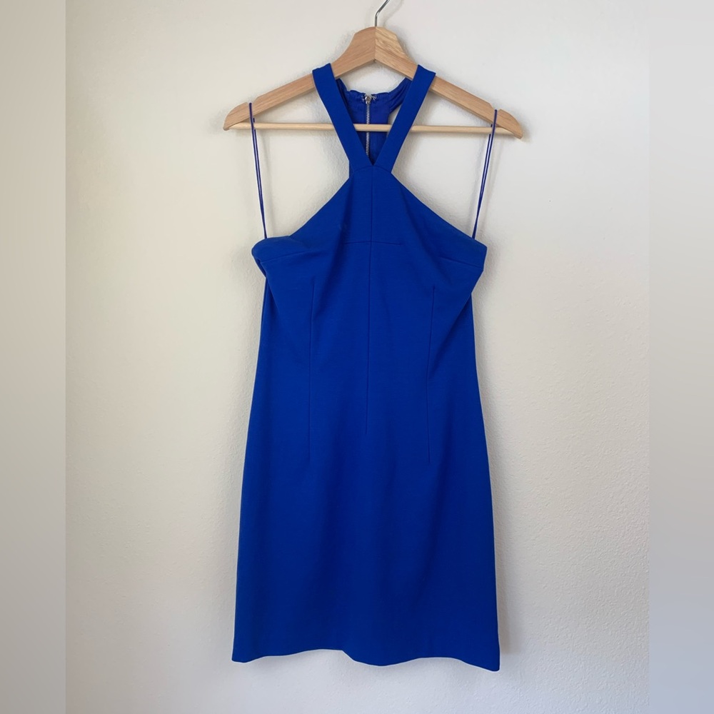 ERIN Erin Fetherston Blue Halter mini Dress Bodycon